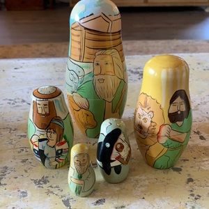 Vintage set of “BIBLE STORIES” nesting dolls